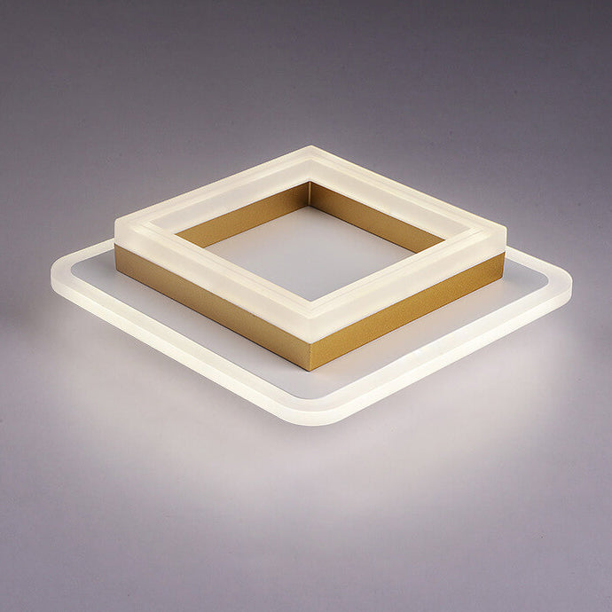 Nordic Simple Acrylic Square Circle Iron LED Flush Mount Ceiling Light BulbSquare