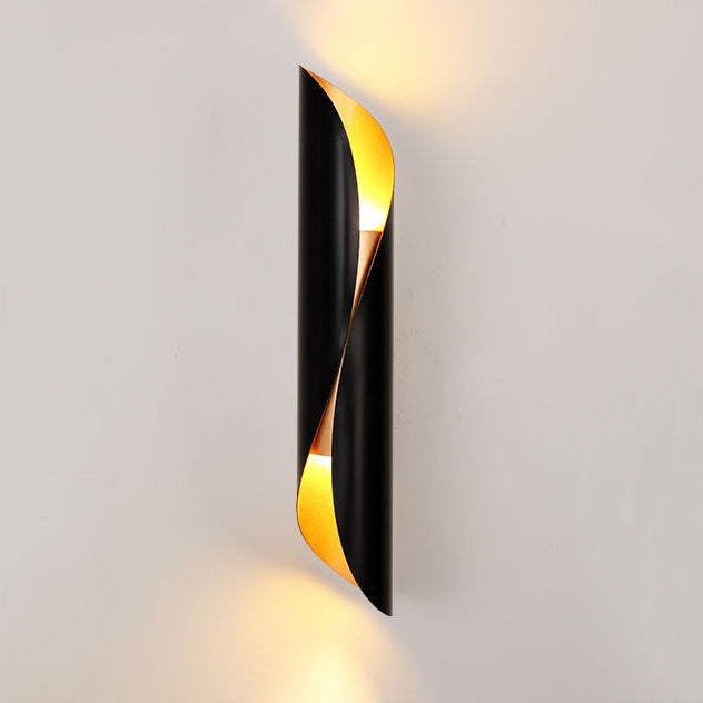 Contemporary Nordic Strip Spiral Iron 2-Light Wall Sconce Lamp For Hallway Lumendat