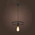 Industrial Creative Personality Wrought Iron Wheels 1/3/6-light Chandelier BulbSquare
