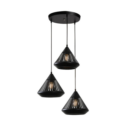 Modern Minimalist Iron Hollow Diamond Shape 1/3-light Island Light Chandelier