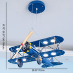 Lumendat Contemporary Creative Kids Aircraft Hardware Acrylic LED Chandelier For Bedroom Lumendat