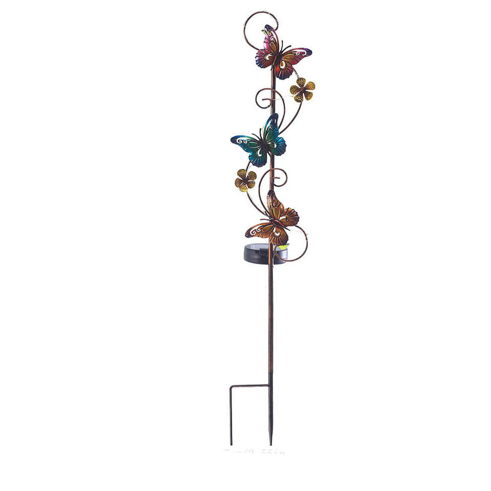 Solar Iron Hummingbird Butterfly Dragonfly Garden Lawn Landscape Light Lumendat