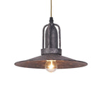 Contemporary Industrial Pot Lid Iron Antique 1-Light Pendant Light For Living Room