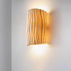 Contemporary Nordic Wavy Textured Resin Semicircle 2-Light Wall Sconce Lamp For Living Room