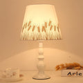 Modern Simple Floral Fabric Iron Vase Base 1-Light Table Lamp Lumendat