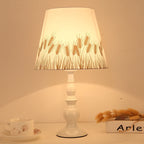 Modern Simple Floral Fabric Iron Vase Base 1-Light Table Lamp Lumendat