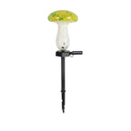 Contemporary Creative Colorful Mushroom Glass Shape LED Solar Waterproof Lawn Insert Light For Garden Lumendat