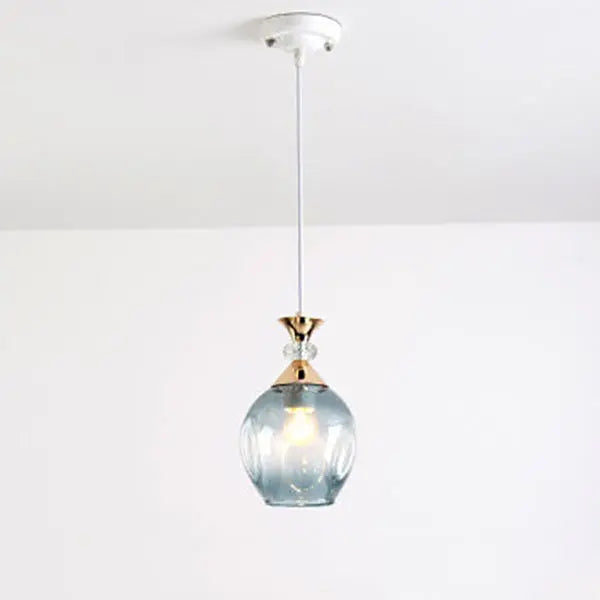 Contemporary Nordic Gradient Glass Metal Orb 1/3 Light Island Light Chandelier for Living Room Lumendat