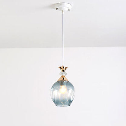 Contemporary Nordic Gradient Glass Metal Orb 1/3 Light Island Light Chandelier for Living Room