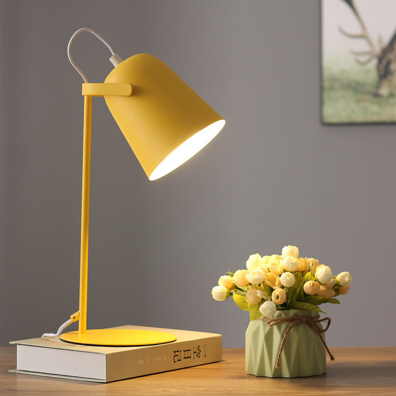 Nordic Macaron Color Creative Iron Bucket Design 1-Light Table Lamp Lumendat
