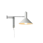 Modern Minimalist Round Tapered Iron 1-Light Retractable Wall Sconce Lamp For Bedroom Lumendat