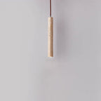 Japanese Wabi Sabi Yellow Travertine Cylinder 1-light Pendant Light BulbSquare