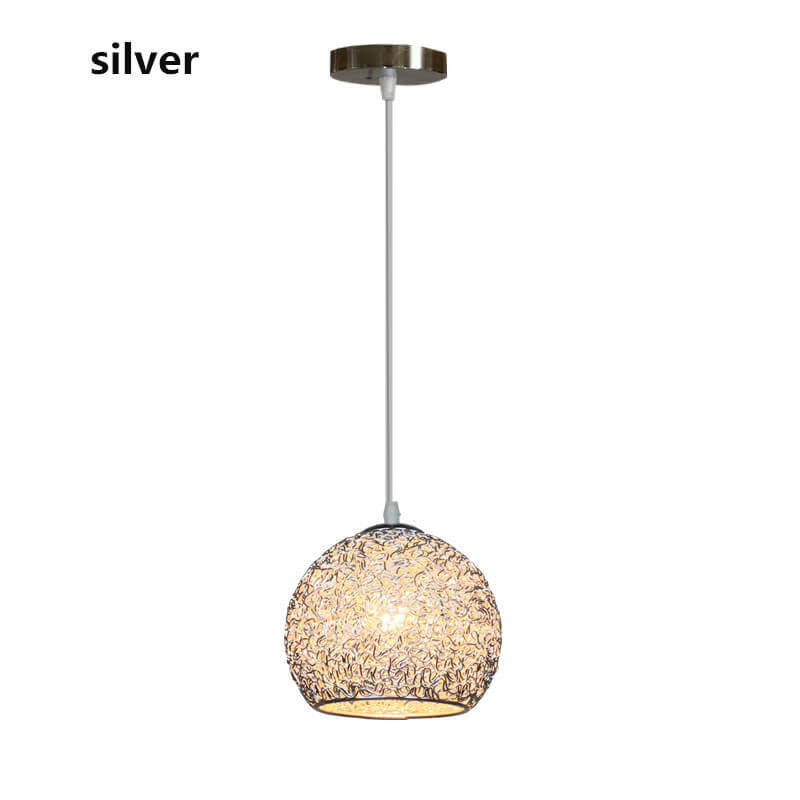 Contemporary Creative Aluminum Macaron Round 1-light Pendant Light for Living Room BulbSquare