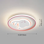 Lumendat Contemporary Creative Cartoon Rabbit Iron Acrylic LED Kids Flush Mount Ceiling Light For Bedroom Lumendat