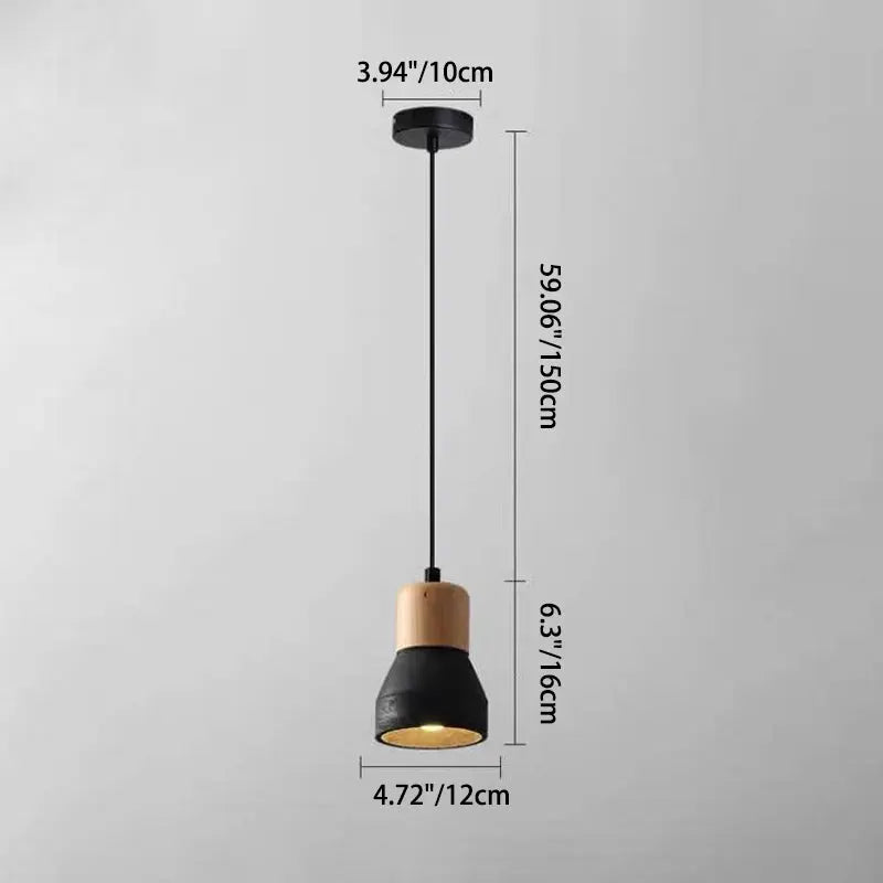 Nordic Cement Tapered 1-light Mini LED Pendant Light BulbSquare