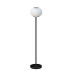 Solar Modern Minimalist Wrought Iron PE Oval LED Outdoor Standing Floor Lamp Lumendat