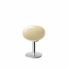 Nordic Vintage Cream Round Glass 1-Light Table Lamp Lumendat