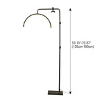 Modern Minimalist Half-Moon Iron Retractable LED Standing Floor Lamp Lumendat