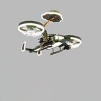 Lumendat Modern Children's Helicopter Hardware Acrylic LED Semi-Flush Mount Ceiling Fan Light Lumendat