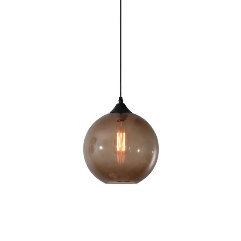 Nordic Minimalist Stained Round Glass 1-light Pendant Light Lumendat