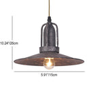 Contemporary Industrial Pot Lid Iron Antique 1-Light Pendant Light For Living Room