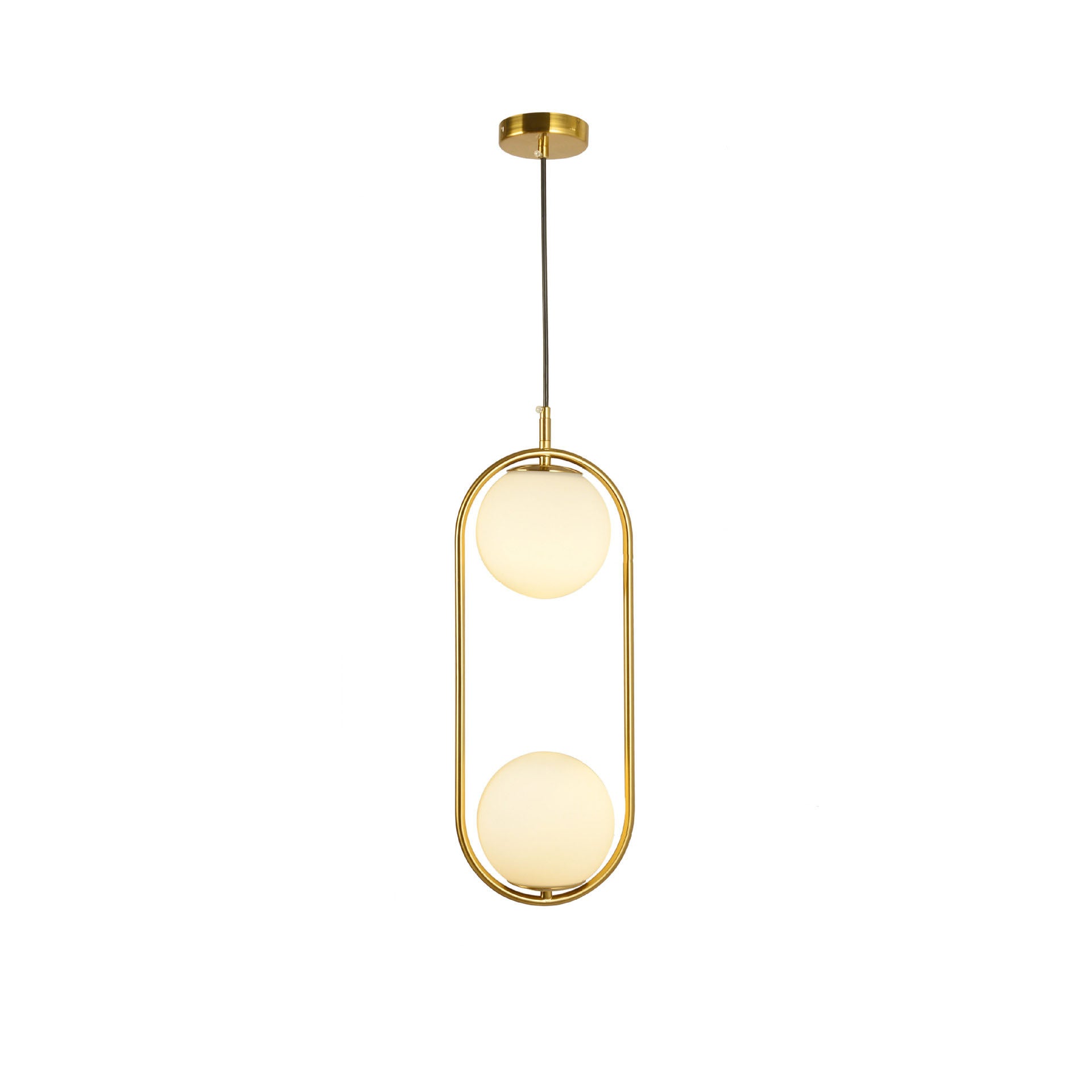 Modern Light Luxury Minimalist Oval Glass Orb 1/2-light Pendant Light BulbSquare