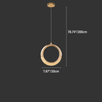 Modern Acrylic Geometric Circle 1-Light  LED  Pendant Light