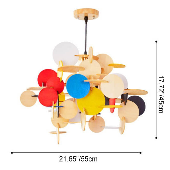 Contemporary Creative Round Building Blocks Acrylic Iron 1-Light Pendant Light For Living Room Lumendat