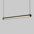 Contemporary Industrial Long Metal Acrylic 1/2 Light Island Light Chandelier for Dining Room Lumendat