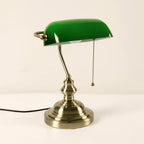 Retro Colored Glass Metal Base 1-Light Zipper Table Lamp Lumendat
