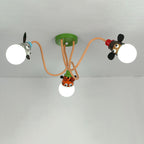 Lumendat Cartoon Creative Animal Light Head 3/4/5 Light Kids Semi-Flush Mount Ceiling Light Lumendat