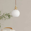 Japanese Minimalist Pure White Ceramic 1-light Pendant Light