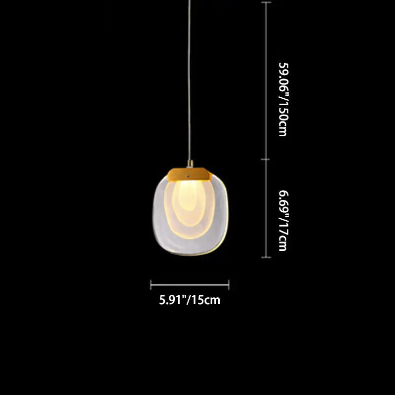 Contemporary Scandinavian Aluminum Crystal Round LED Chandelier for Living Room BulbSquare