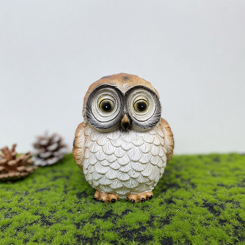 Solar Modern Creative Resin Owl Decoration LED Outdoor Landscape Light Lumendat