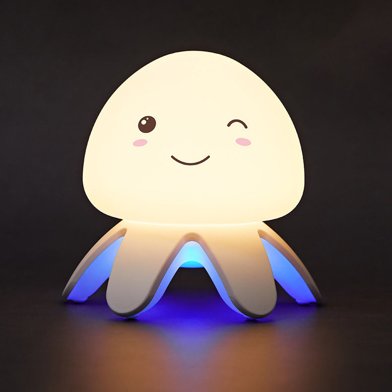 Creative Silicone Jellyfish Music USB Rechargeable Remote Control LED Night Light Table Lamp Lumendat