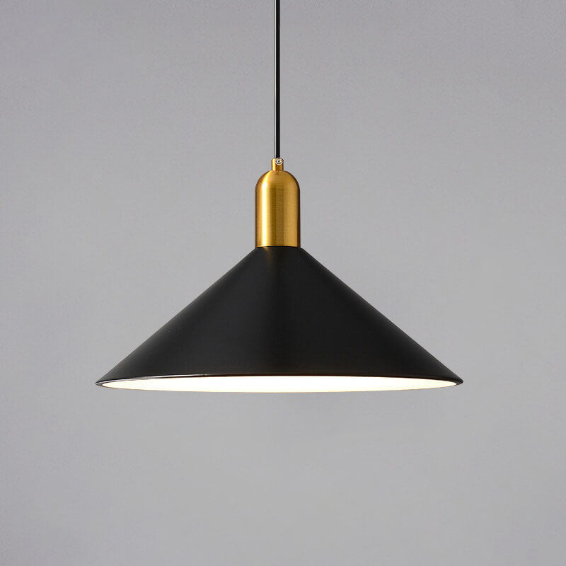 Nordic Minimalist Iron Triangle Cone 1-Light Pendant Light