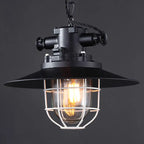 Industrial Vintage Blast Iron Cage 1-light Pendant Light Lumendat