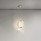 European Minimalist Light Luxury Circular Metal Acrylic LED Chandelier Lumendat