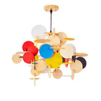 Contemporary Creative Round Building Blocks Acrylic Iron 1-Light Pendant Light For Living Room Lumendat