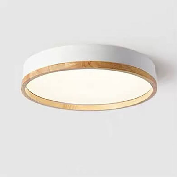 Simple Macaron Round Acrylic LED Flush Mount Ceiling Light BulbSquare