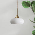 Traditional French Oval Iron Glass 1-light Pendant Light for Bedroom BulbSquare