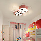 Lumendat Contemporary Creative Kids Bee Iron Acrylic LED Flush Mount Ceiling Light For Bedroom Lumendat