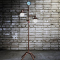 Industrial Steampunk Copper Water Pipe 2-Light Standing Floor Lamp Lumendat