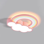 Childlike Cartoon Rainbow Cloud Design LED Flush Mount Light Lumendat
