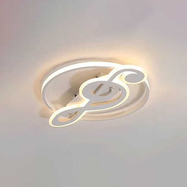 Nordic Creative Music Notes Design LED Flush Mount Ceiling Light BulbSquare