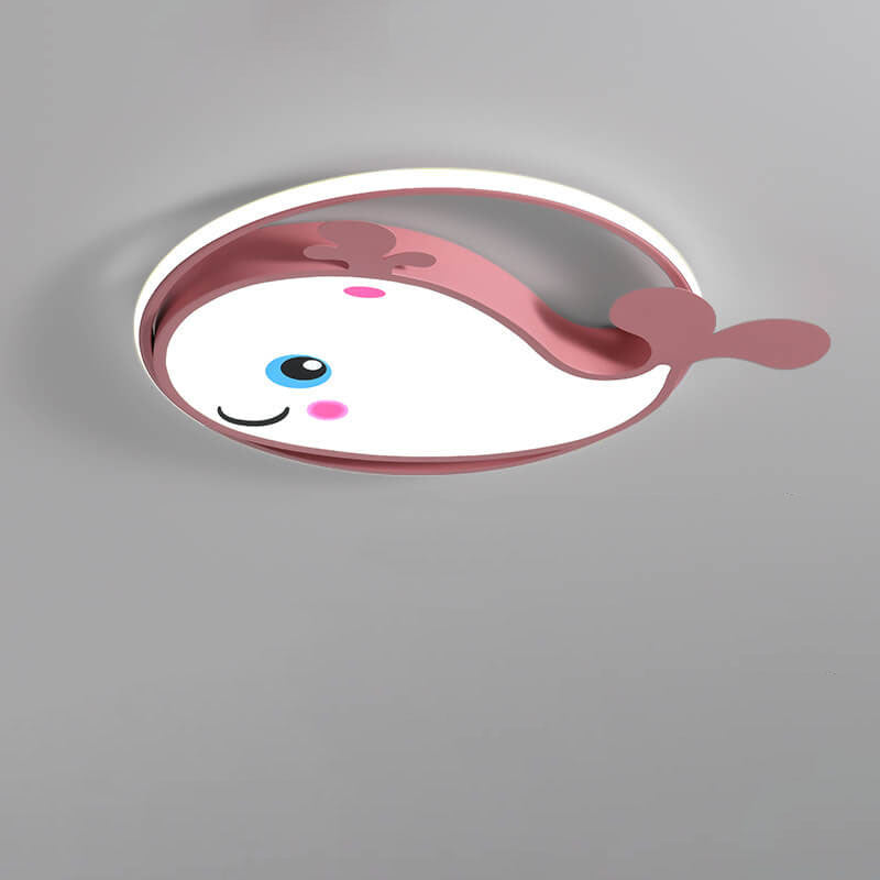 Lumendat Cartoon Creative Dolphin Circle LED Kids Flush Mount Ceiling Light Lumendat