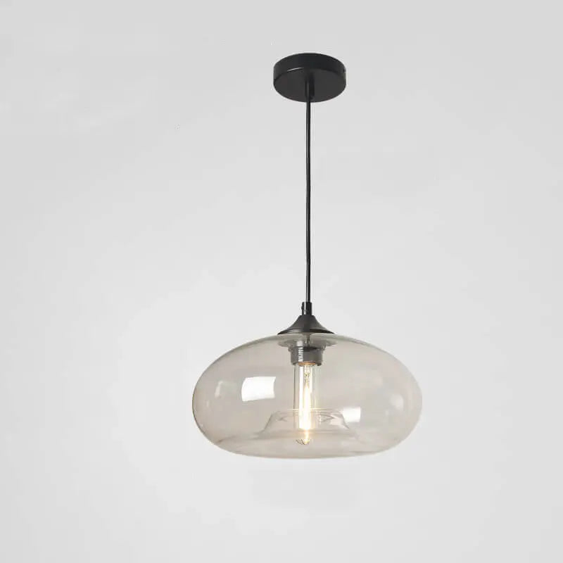 Creative Colored Glass Oval 1-light Pendant Light Lumendat