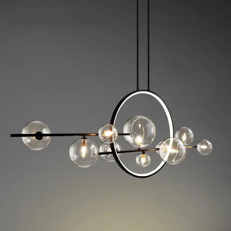 Modern Glass Long Bubble Magic Bean Island Light 7/10 Light Chandelier Lumendat