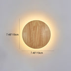 Modern Minimalist Round Irregular Oval Wood LED Wall Sconce Lamp For Living Room Lumendat
