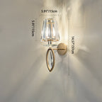 Modern Luxury Metal Iron Stainless Steel Crystal Ball Cylinder 1-Light Wall Sconce Lamp For Bedside Lumendat